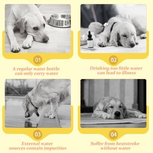 Dog Water Bottle with Food Container, Leak-Proof Portable Pet Water Dispenser 2-in-400ml Water & 180ml Food Dispenser, Outdoor Dog Water Bottle for Travel, Hiking, Walks - Image 6