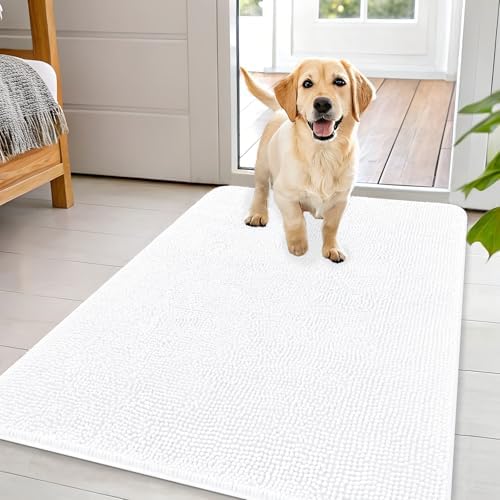 OLANLY Dog Door Mat for Muddy Paws 44x32, Super Absorbent Chenille Mud Mat by OLANLY
