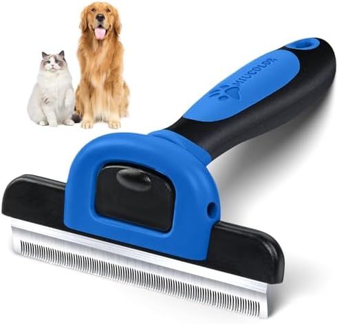 MIU COLOR Pet Grooming Brush, Deshedding Tool for Dogs & Cats, Navy Blue by MIUCOLOR
