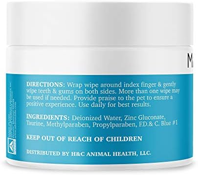 MAXI/GUARD Dental Cleansing Wipes for Dogs, Cats, Horses and Companion Animals (100 Wipes), Light Blue/White - Image 6