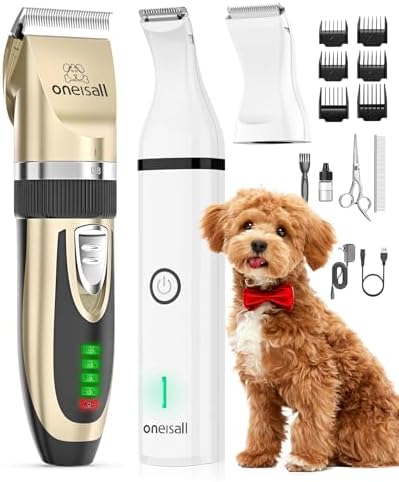 oneisall Dog Clippers and Paw Trimmer Kit for Small Large Dogs Cats by oneisall