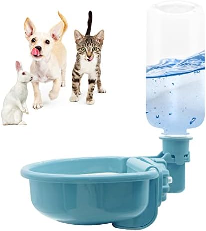 VANNON Gravity Pet Water Bowl, 16oz Anti-Splash Crate Dispenser, Blue by Vannon