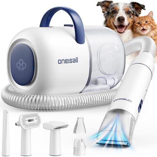 oneisall Dog Grooming Vacuum Kit, 15000Pa, 6 Grooming Tools by oneisall
