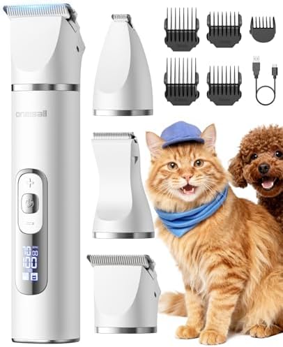 oneisall Quiet Cat Clippers for Matted Hair, 3 in 1 Cat Grooming Kit by oneisall