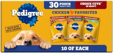 Pedigree Choice Cuts Wet Dog Food Pouch, Chicken Variety, 3.5 oz, 30 Count by Pedigree