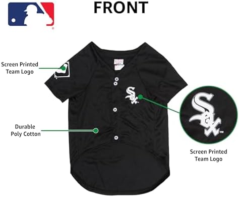 Official MLB Chicago White Sox Pet Jersey for Dogs & Cats, Size Small - Stylish Baseball Jersey for Your Furry Fan- Show Off Team Spirit with The Perfect Fan Apparel Gear for Pet, Dog & Cat - Image 5