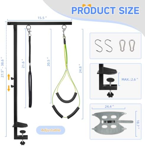 Dog Grooming Arm for Table,with Hammock & Haunch Holder for small dogs - Image 3