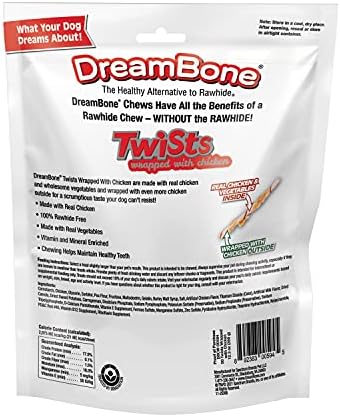 DreamBone Chicken Wrapped Twist Stick Rawhide-Free Dog Treats, 50 Count - Image 3