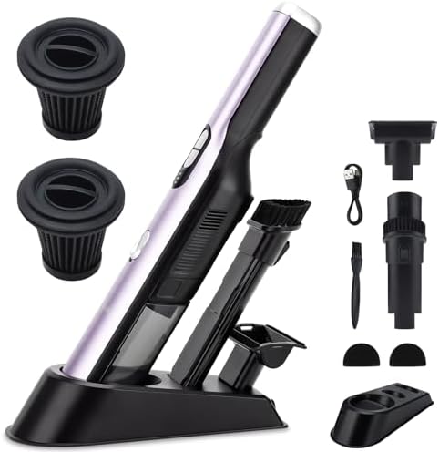 Cordless Handheld Vacuum, 18KPa Vacuum with LED and Dock, Rose Gold by Unknown