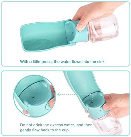 Portable Dog Water Bottle, Foldable Water Bottle for Dog, Blue, 12oz - Image 4