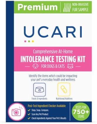 UCARI Pet Intolerances Insight Kit | Fur Analysis for Dogs & Cats | Screens for 750+ Intolerances to Foods, Ingredients, Nutritional Items, and Additives | At-Home Fur Sample Test Kit by Ucari