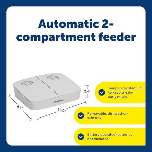PetSafe Analog 2 Meal Pet Feeder, Dog & Cat, 3 Cup/16 oz, Tamper-Resistant - Image 3