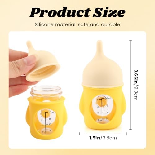 20ml Pet Feeder Bottle Puppy Bottles for Nursing Animal Feeding Bottles Kitten Bottle for Nursing Dog Cat Milk Feeding Bottl e (Color:Yellow) - Image 2
