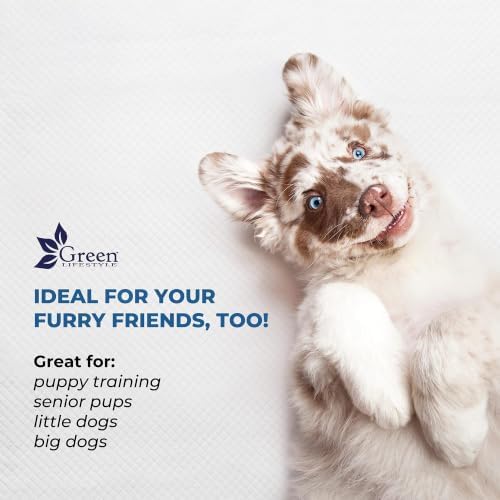 GREEN LIFESTYLE Underpads - Training Pet Pee Pads for Dogs, Cats - Pads for Adults, Seniors and Children - Ideal for Incontinence Protection (Pack of 50 - 30x36) - Image 3