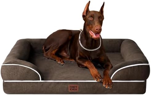 EHEYCIGA Orthopedic XXL Dog Bed, Waterproof Washable XL Big Pet Bed 48" by EHEYCIGA