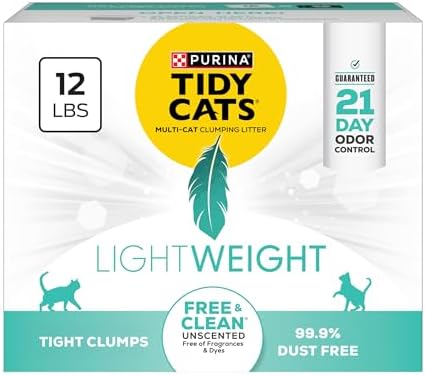 Purina Tidy Cats Free and Clean Lightweight Unscented Cat Litter, 12 lb by PurinaTidyCatsLitter