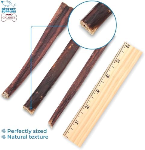 GigaBite Beef Esophagus Dog Treats - Natural Gullet Sticks for Dogs, High Protein Single Ingredient Dog Chews, Rawhide Free Dental Dog Treats for All Dog Breeds - Sticks (6 Inch), Pack of 80 - Image 3