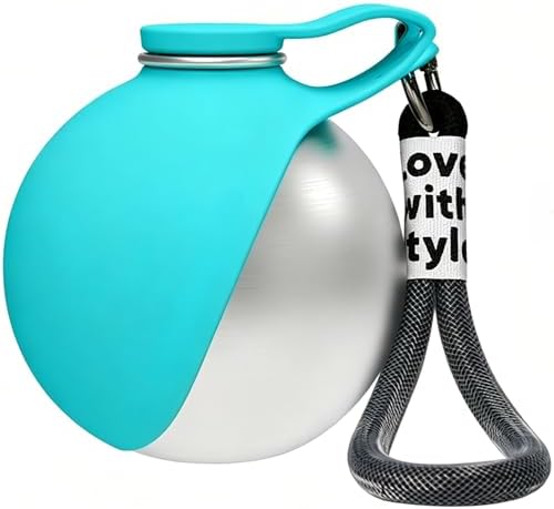 2-in-1 Dog Water Bottle - Portable Pet Travel Flask with Bowl -Blue by Unknown