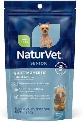 NaturVet Quiet Moments Calming Senior Wellness Dog Supplement - 65 Count by NaturVet
