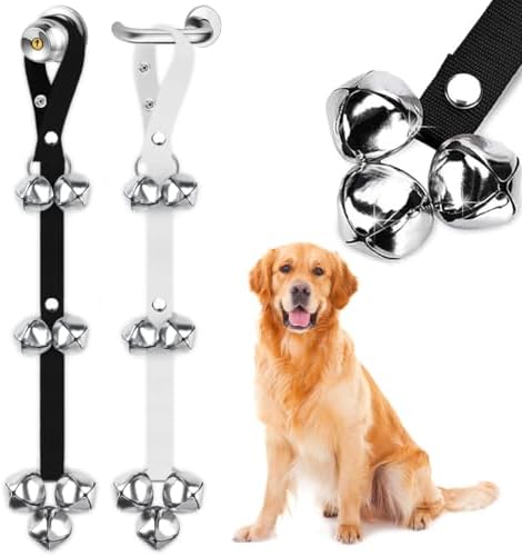 BLUETREE 2 Pack Dog Doorbells Premium Quality Training Potty Great Dog Bells Adjustable Door Bell Dog Bells for Potty Training Your Puppy The Easy Way - 7 Extra Large Loud 1.4 DoorBells by BLUETREE