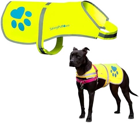 Reflective Dog Vest, Hi Vis Safety Gear for Low-Light Morning & Night Walks by SafetyPUPXD