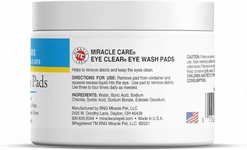 Miracle Care Eye Wash Pads for Dogs and Cats, 90 Pre-Soaked Wipes (2 Pack) - Image 6