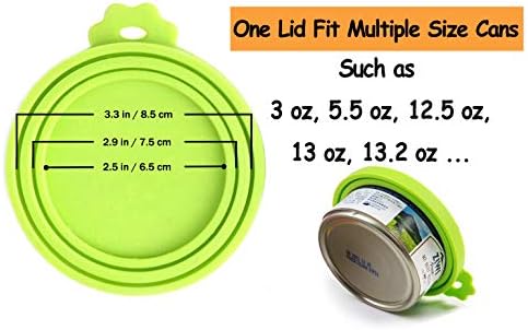 Comtim Pet Can Covers/6 Pack Silicone Dog Cat Food Can Lids/Universal Size Fit Most Standard Size Cans - Image 3