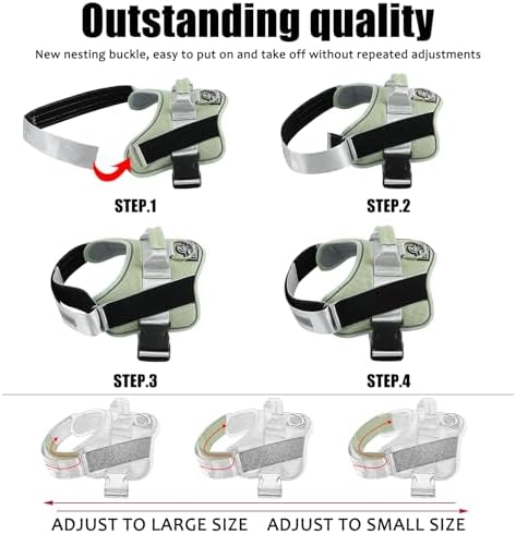 Bolux Dog Harness, No-Pull Reflective Dog Vest, Breathable Adjustable Pet Harness with Handle for Outdoor Walking - No More Pulling, Tugging or Choking - Image 3