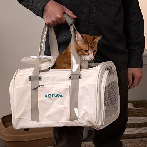 Sherpa Element Travel Pet Carrier with Stay Clean Technology, Airline Approved & Guaranteed On Board - White, Medium - Image 2