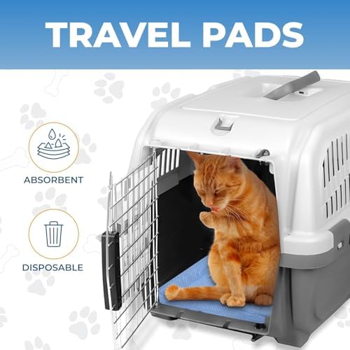 Pet Carrier Pad Insert 4 Pack, Disposable, 19.5 x 12.5 in, for Cat Dog - Image 3
