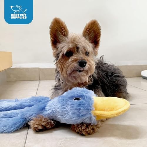 Best Pet Supplies Interactive Squeaky Dog Toy - Crinkle Duck Set - Image 6