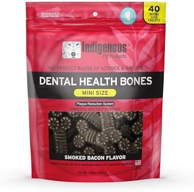 Indigenous Pet Dental Health Bones Mini - Smoked Bacon (11.92 oz) by IndigenousPetProducts
