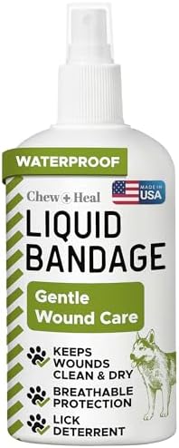 Liquid Bandage for Dogs 8oz Spray - Aloe Wound Care, Waterproof by ChewHeal