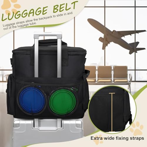 Dog Travel Bag Airline Approved–Pet Travel Tote with Collapsible Bowls,Food Containers & Feeding Mat–Multi-Pocket Organizer for Dogs & Cats, Durable & Water-Resistant for Hiking,Trips,Outdoors - Image 6