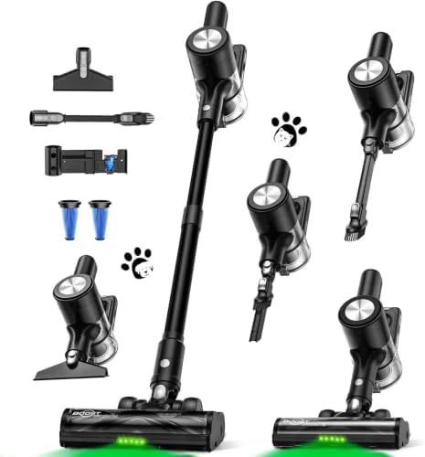 Cordless Vacuum Cleaner, 55KPa/65Mins 8 in 1 Self-Standing Stick Vacuum by SUXIANGVAC