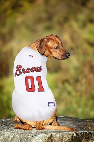 Official MLB Atlanta Braves Pet Jersey for Dogs & Cats, Size X-Small - Stylish Baseball Jersey for Your Furry Fan- Show Off Team Spirit with The Perfect Fan Apparel Gear for Pet, Dog & Cat - Image 3