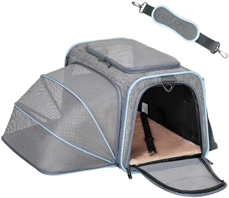 Petsfit Medium Expandable Cat Carrier for Air Travel, Up to 13 lb by Petsfit