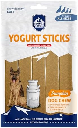 Himalayan Dog Chew Yogurt Sticks, Probiotic Dog Treats, Pumpkin, 5 Treats by HimalayanDogChew