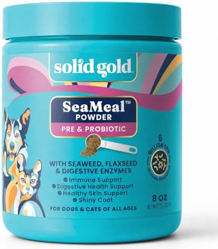 Solid Gold SeaMeal Dog & Cat Multivitamin & Probiotic Kelp Powder, 8oz by SolidGoldPet