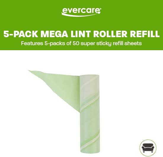 Evercare Pack of 6 10" Wide Large Surface Mega Pet Roller Refill, 50 Sheets Each (300 Sheets Total) - Image 4