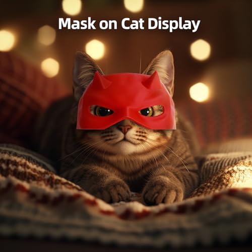 Yipintang Cat Bat Mask Halloween Costumes Accessories for Cats, Cat Bat Cosplay Apparel (Medium, Red Devil) - Image 5
