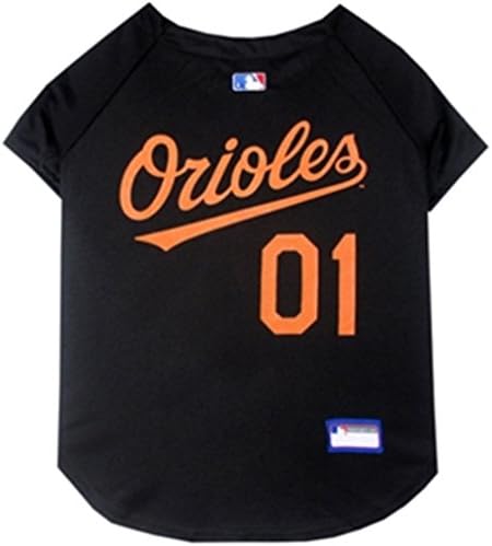 Official MLB Baltimore Orioles Pet Jersey for Dogs & Cats, Size Large - Stylish Baseball Jersey for Your Furry Fan- Show Off Team Spirit with The Perfect Fan Apparel Gear for Pet, Dog & Cat by PETSFIRST