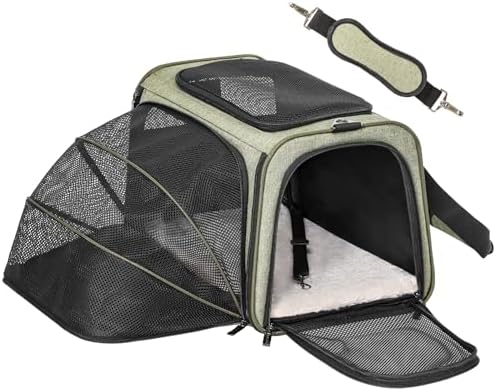 Petsfit Medium Expandable Cat Carrier for Air Travel, Up to 13 lb by Petsfit
