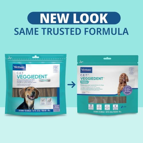 C.E.T. Veggiedent Fr3sh Plaque and Tartar Control Chews for Dogs, Medium - Image 2