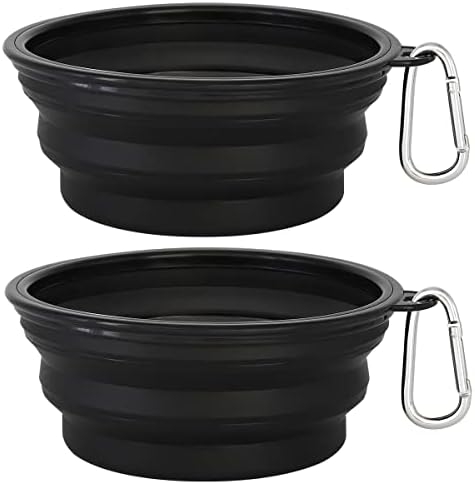 Kytely Large Collapsible Dog Bowls 2 Pack, 34oz Foldable Dog Travel Bowl by Kytely