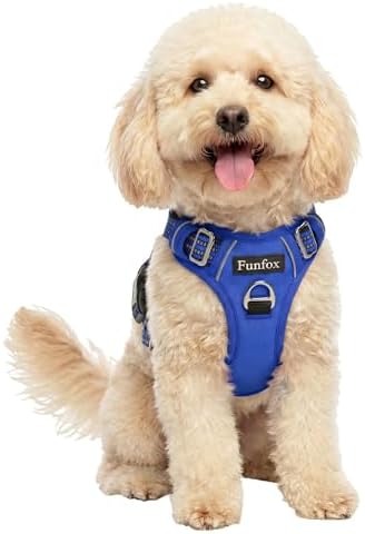 Funfox Dog Harness Small Sized Dog, No Pull Pet Vest with Front Clip by MyFUNFOX