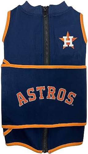 MLB Houston Astros Dog Anxiety Shirt Calming Soothing Vest, for Dogs & Cats with Anxiety, Fears, Fireworks, Loud Noises, Dark, Lonely Keeps Dogs Calm & Feeling Safe, Relaxing Jacket, Large - Image 2