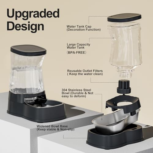 Automatic Dog Water Dispenser, Stainless Steel Bowls Feeder, 100% BPA-Free - Image 3