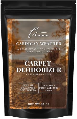 Lapew Cardigan Weather Carpet Deodorizer Powder - Pet Safe Freshener for Vacuuming | Scented Odor Eliminator for Home | 16 oz by Lapew