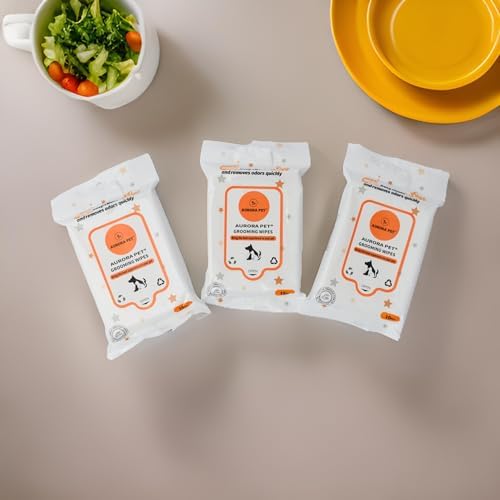 Aurora Pet Wipes – 100% Natural, Plant-Based Hypoallergenic Grooming Wipes for Dogs & Cats (60-Count Travel Pack) - Image 4